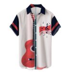 Men's Printed Casual Short-Sleeve Shirt Men's 3D Print Shirt