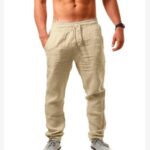 Men's Casual Pants & Loungewear Sets Men's Linen-Blend Trousers