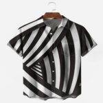 Men's Printed Casual Short-Sleeve Shirt Men's 3D Print Shirt