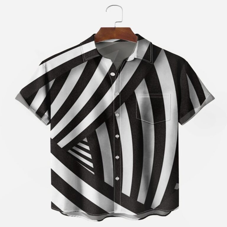 Men's Printed Casual Short-Sleeve Shirt Men's 3D Print Shirt