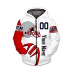 Men's Zip-Up Hooded Sweatshirt Men's 3D Print Zip-Up Hoodie