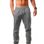 Men's Casual Pants & Loungewear Sets Men's Linen-Blend Trousers