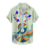 Men's Printed Casual Short-Sleeve Shirt Men's 3D Print Shirt