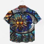 Men's Printed Casual Short-Sleeve Shirt Men's 3D Print Shirt
