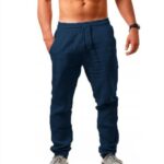 Men's Casual Pants & Loungewear Sets Men's Linen-Blend Trousers